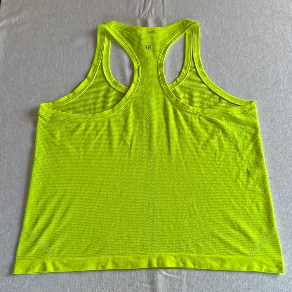 Neon Yellow Racerback Performance Tank Top - Picture 5 of 9